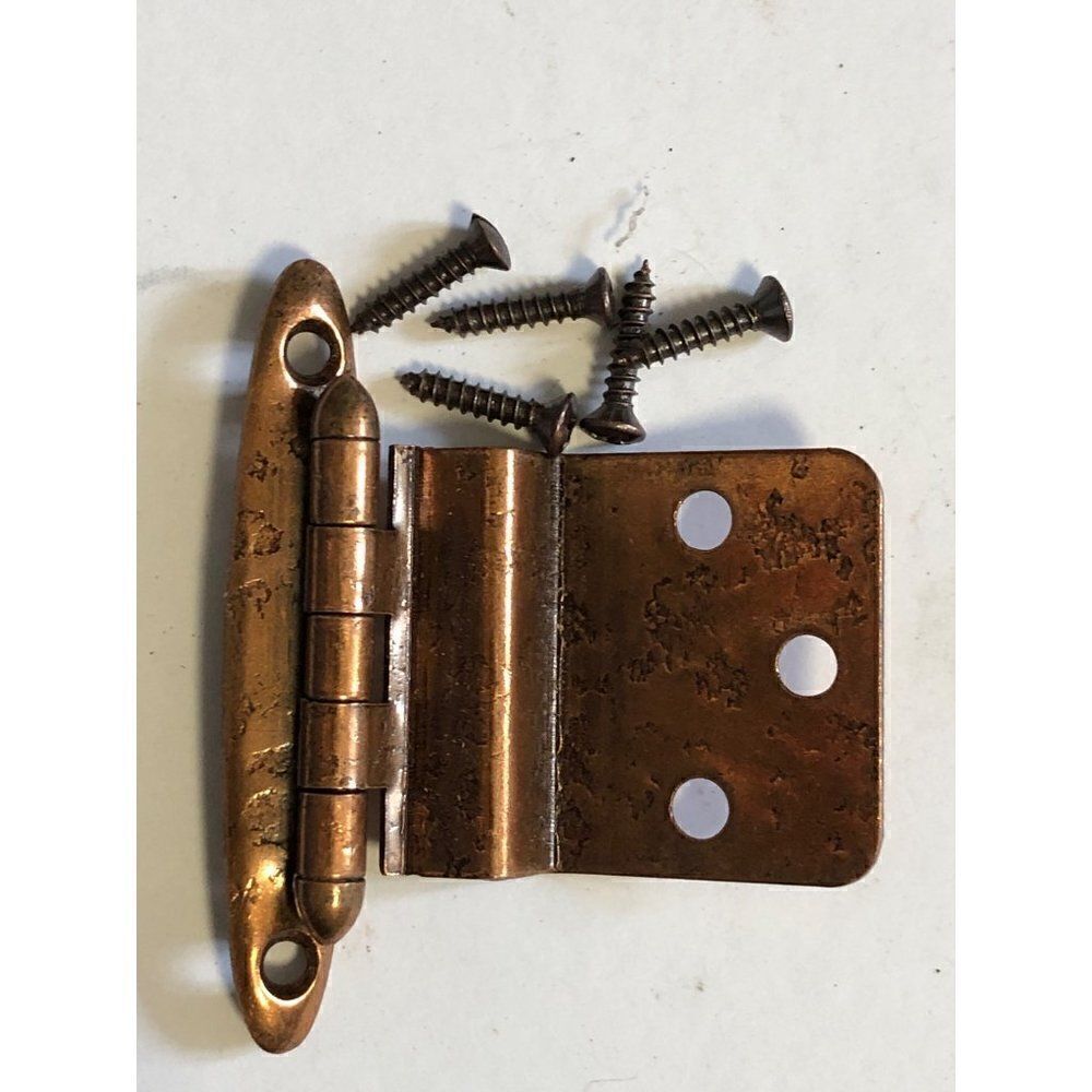 Self Closing Overlay Hinge Copper New
